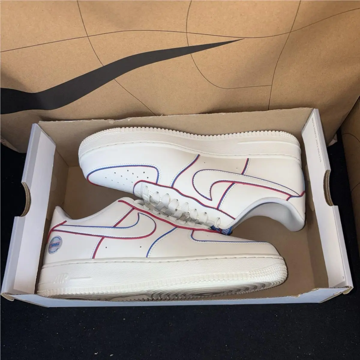 Nike shoes - Nike Air Force - Air Force - cream red 5