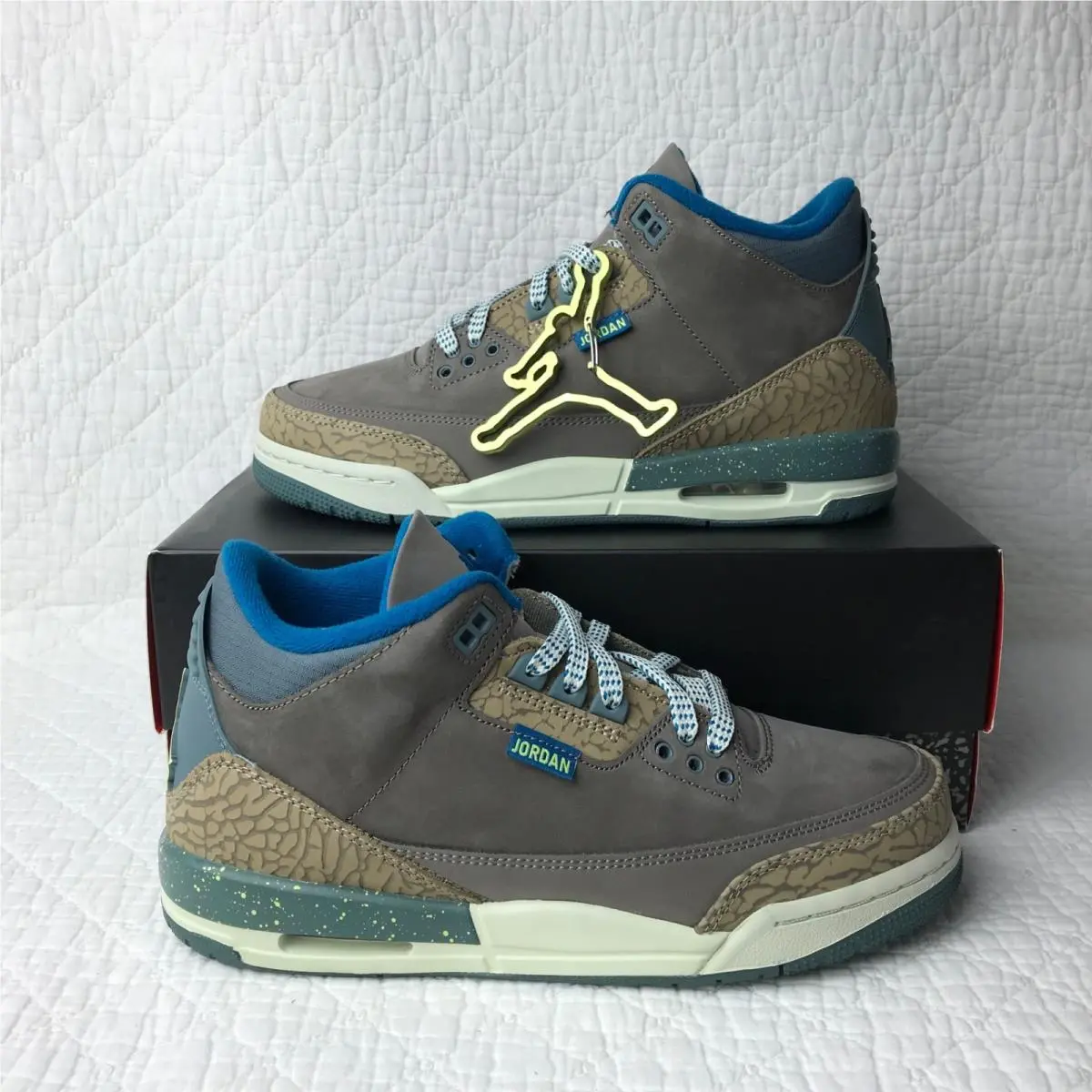 Nike Air Jordan 3 Retro GS Shoes Youth SZ 7Y Olive Grey Green IB7066-001