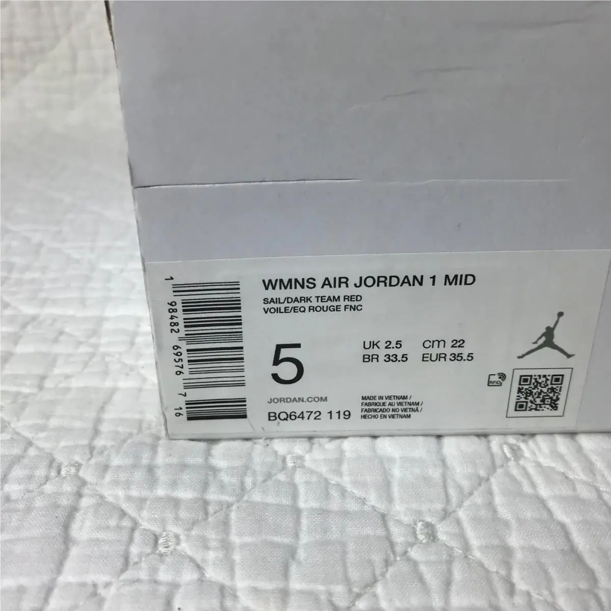 Nike shoes - Nike Air Jordan 1 - Air - BQ6472-119 - sail/ dark team red 11