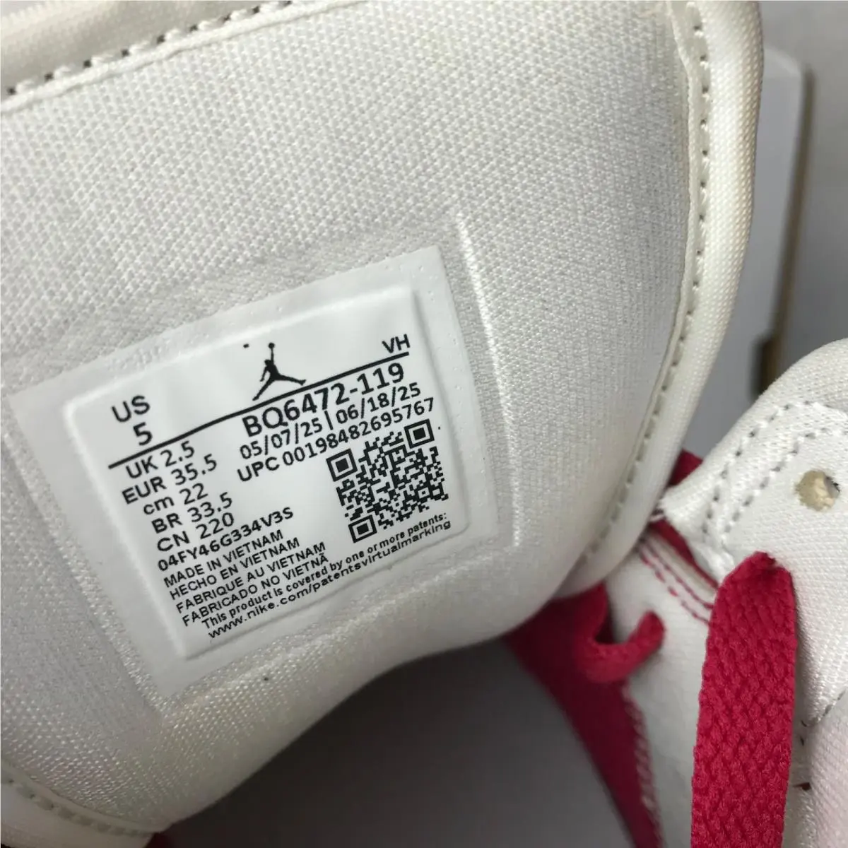 Nike shoes - Nike Air Jordan 1 - Air - BQ6472-119 - sail/ dark team red 10
