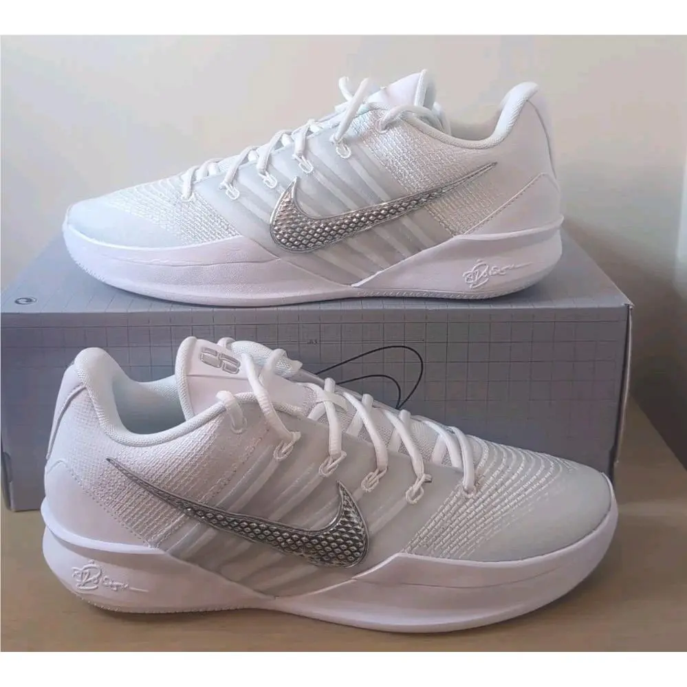 Nike Sabrina 3 White Metallic Silver Women`s 16.5 / Men`s 15 No Lid HF2881-101