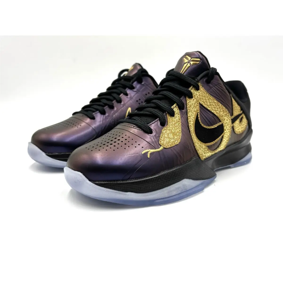 Nike Kobe V GS Eggplant Black Metallic Gold HM3753-500 Size 4y