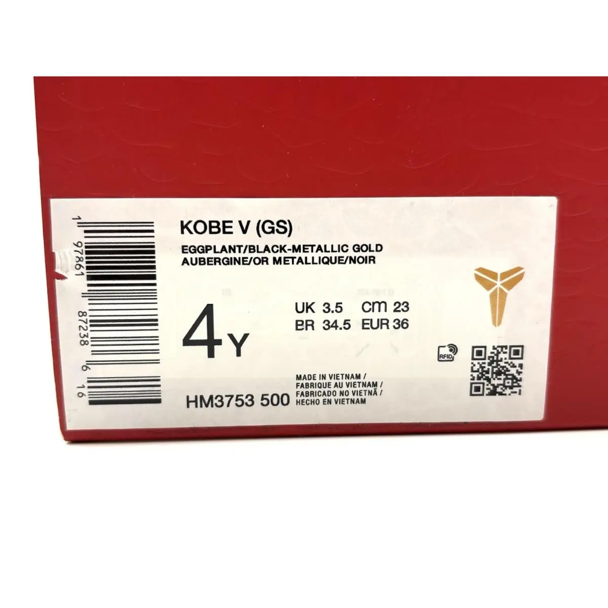 Nike shoes - Nike Kobe V - Kobe - Eggplant/Black-Metallic Gold 10