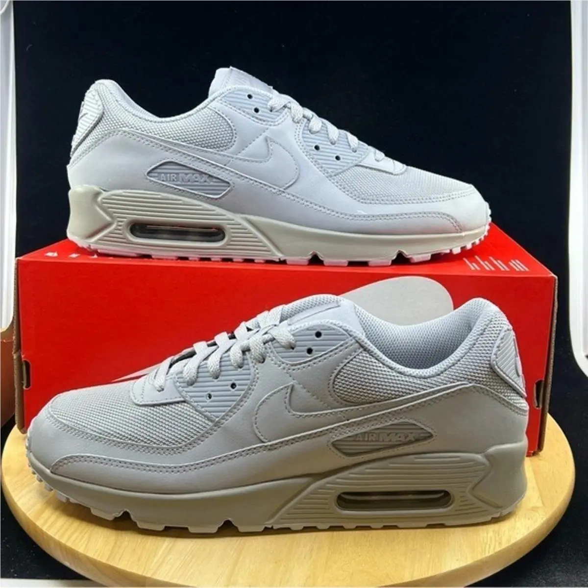 Nike Air Max 90 Recraft Triple Wolf Grey CN8490-001 Size 11.5 Men`s Retro