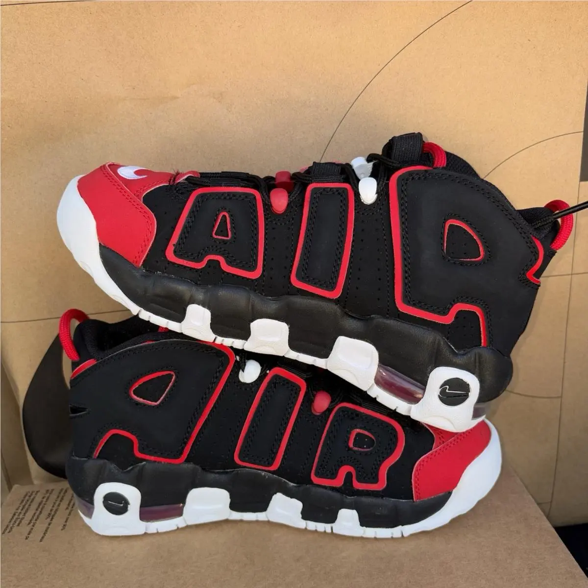 Nike shoes - Nike Air More Uptempo - Air More Uptempo - Black/University Red 1