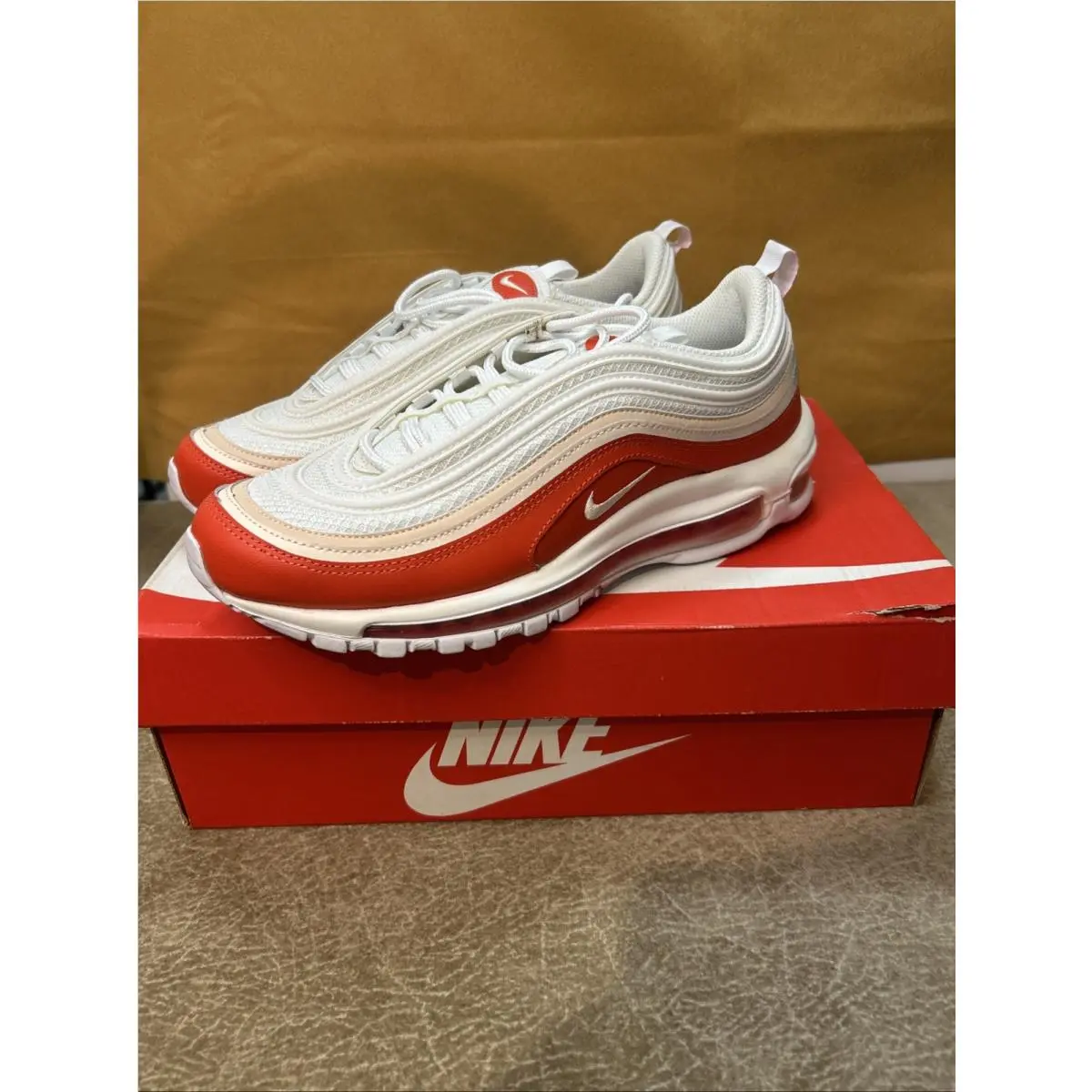 Nike Air Max 97 Picante Red Men`s Size 8 Guava-ice White FN6869-633
