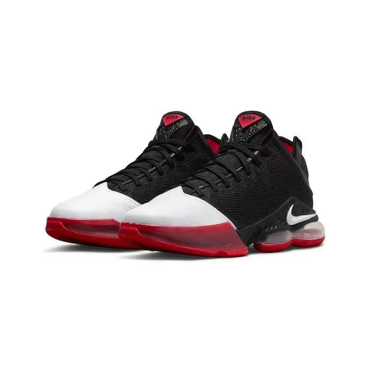 Nike Lebron 19 Low Bred Men`s Shoes Black-red-white Mens 10.5