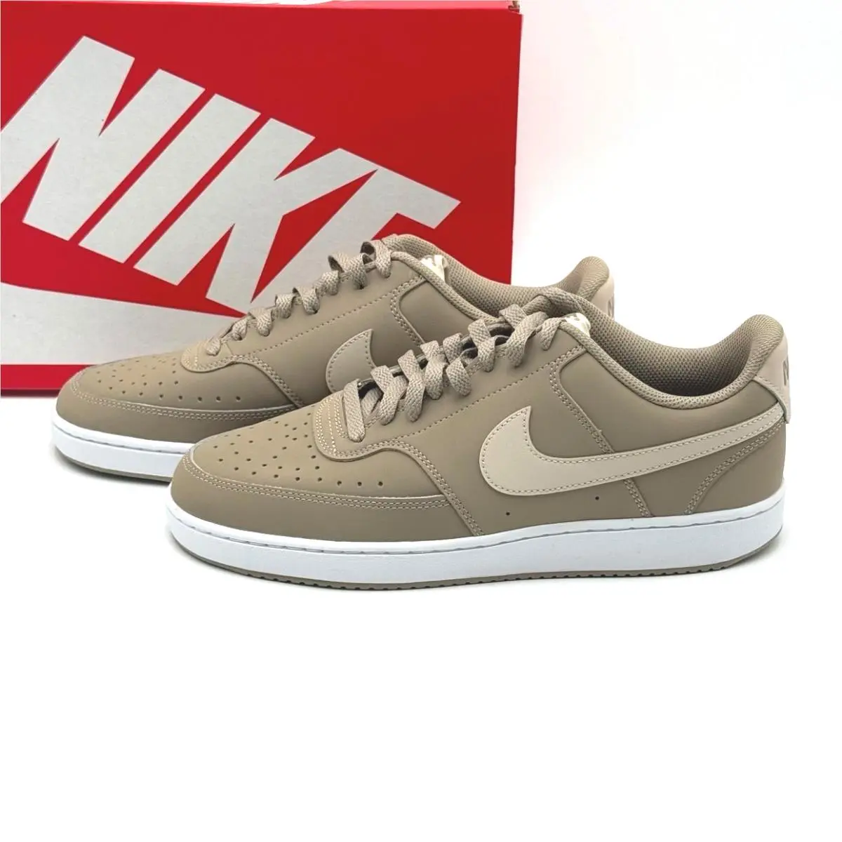 Court Vision Lo Sneakers Men`s Size 9 Khaki HM6193-247 by Nike