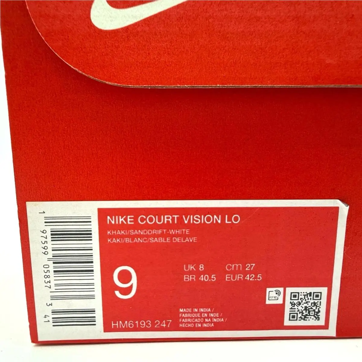 Nike shoes - Nike Court Vision - Court Vision - HM6193-247 - Green, Manufacturer: Khaki / White / Sanddrift (UPC: 197599058373) 5