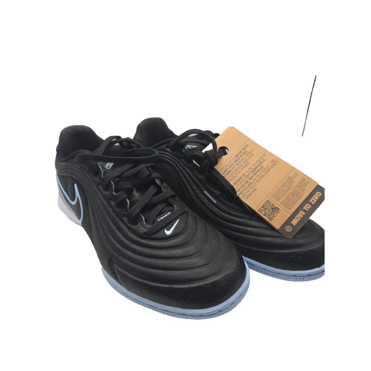 Nike Tiempo Reactgato IC Black Obsidian Ice Blue HQ3159 040 Men`s Size 4
