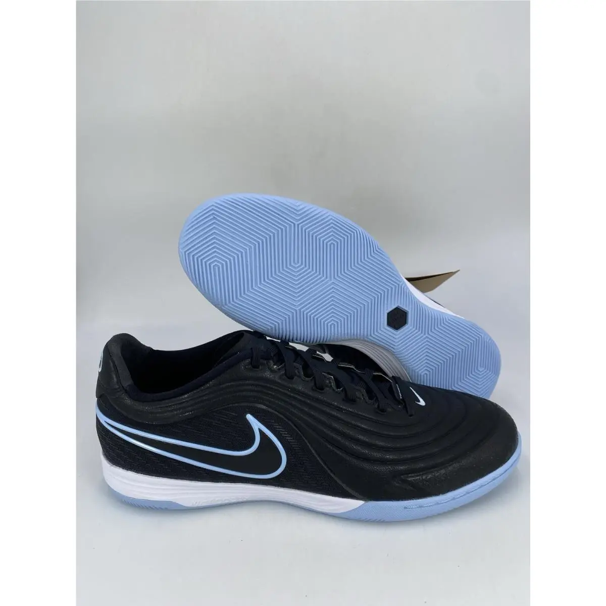 Nike Tiempo Reactgato IC Black Obsidian Ice Blue HQ3159 040 Men`s Size 11.5