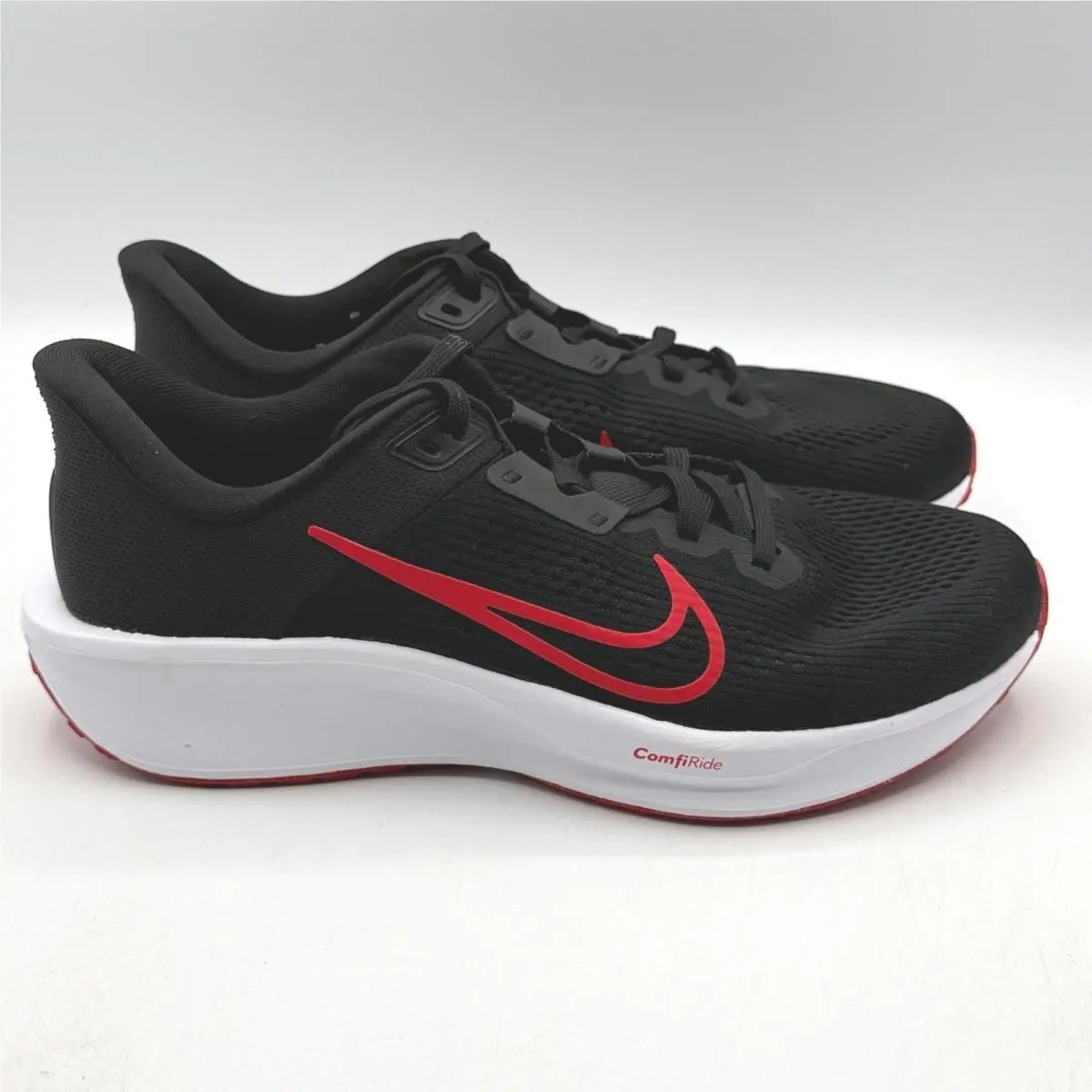 Nike Quest 6 Mens 8.5 Black University Red White Running Shoes FD6033-002
