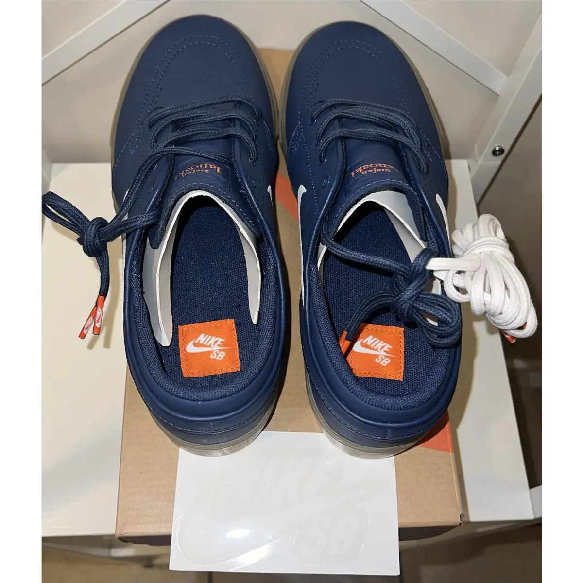 Nike shoes - Nike Stefan Janoski - Stefan Janoski - FJ1675-400 - Blue, Manufacturer: Navy/White/Navy/Gum Light Brown/Midnight Navy/Safety Orange 4