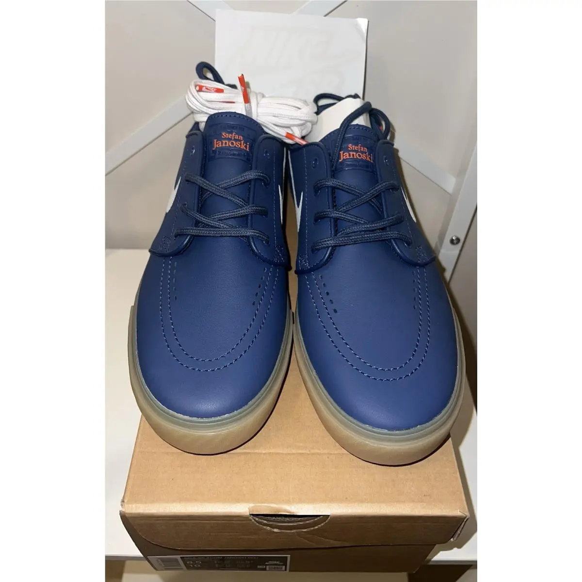 Nike shoes - Nike Stefan Janoski - Stefan Janoski - FJ1675-400 - Blue, Manufacturer: Navy/White/Navy/Gum Light Brown/Midnight Navy/Safety Orange 6