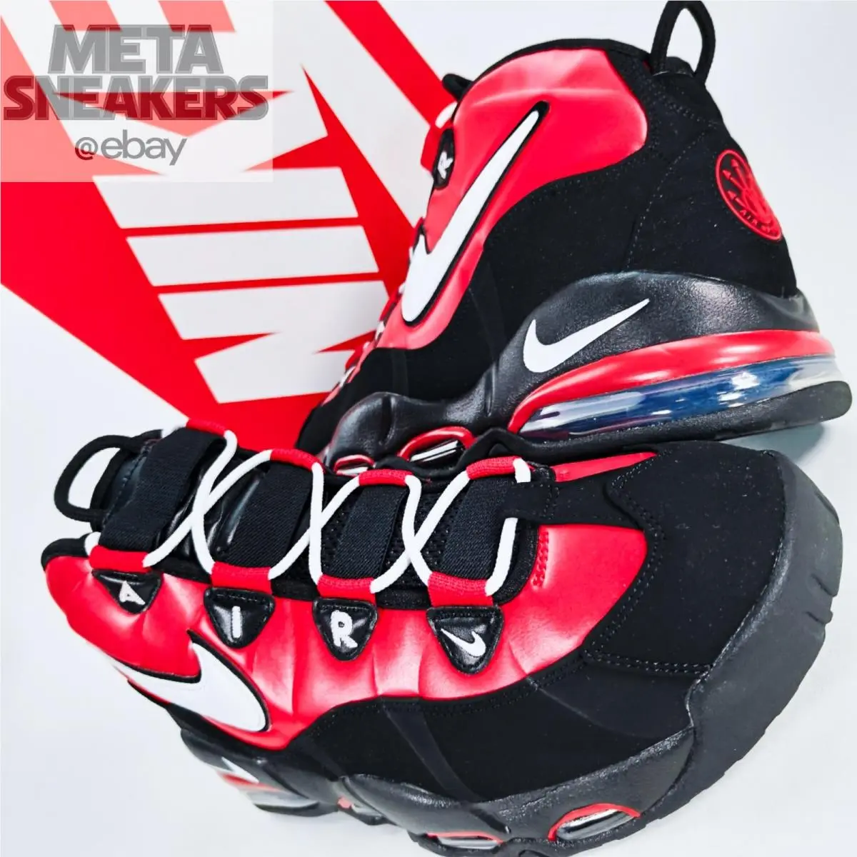 Nike Uptempo 95 US 13 Men`s Red Black White Bulls Retro Air Max CK0892 600