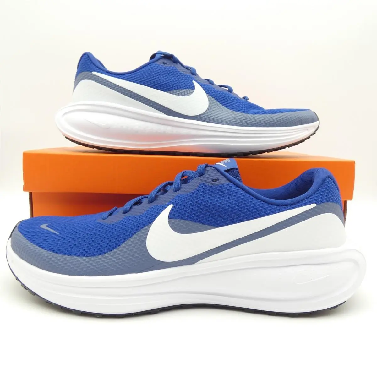 Nike Revolution 8 Mens 11.5 Running Shoes Deep Royal Blue White HJ9198-401