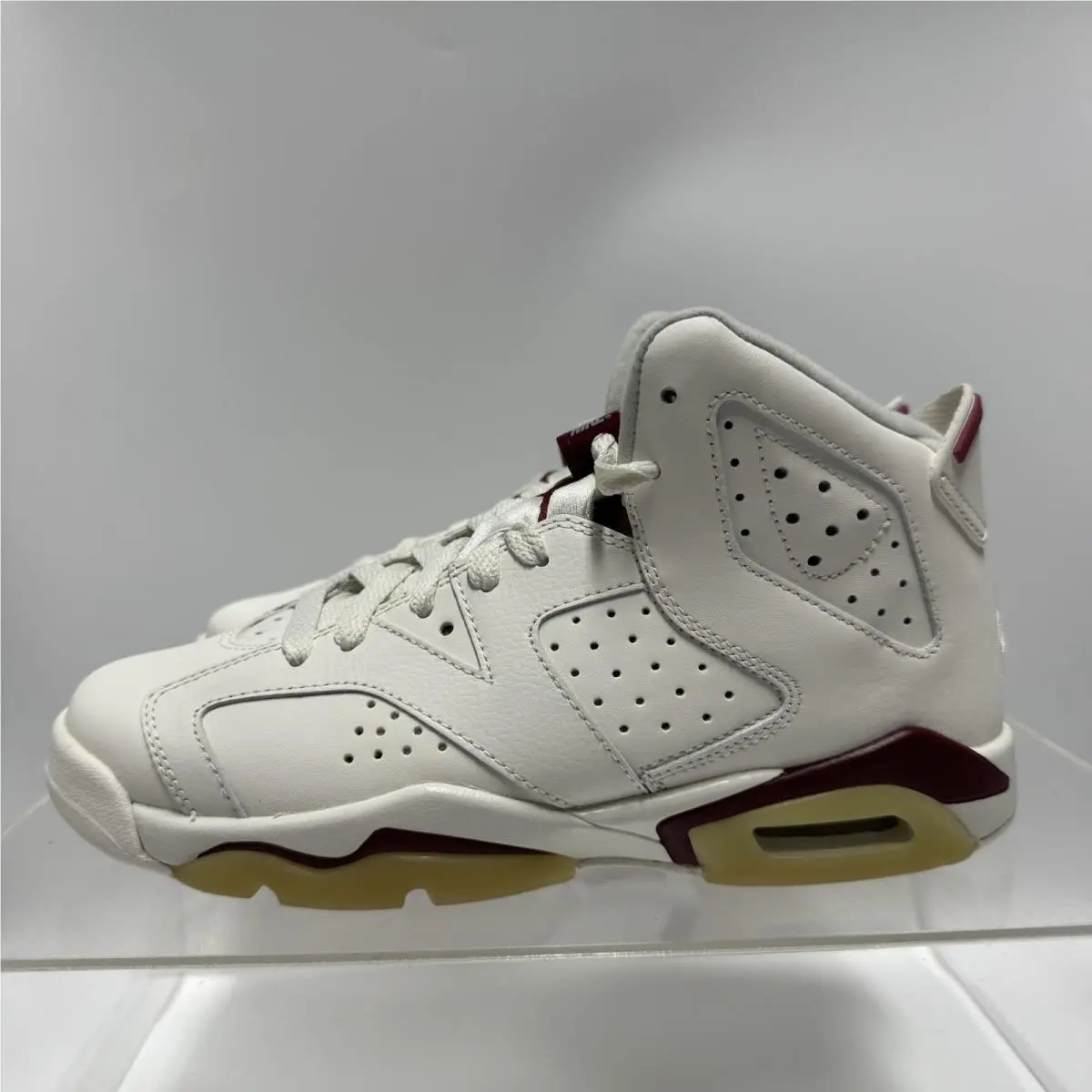 Air Jordan 6 VI Retro OG BG Off White/new Maroon 836342-115 Size 6.5 Y