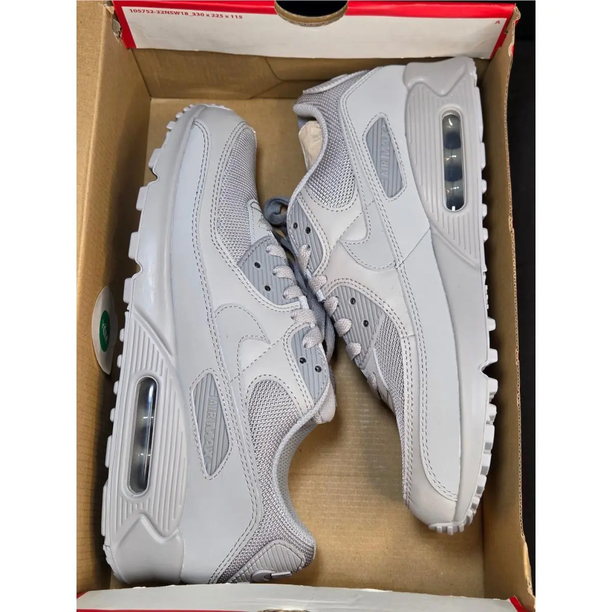 Nike Air Max 90 Wolf Grey Mens Sneakers CN8490-001 Running Shoes US 9