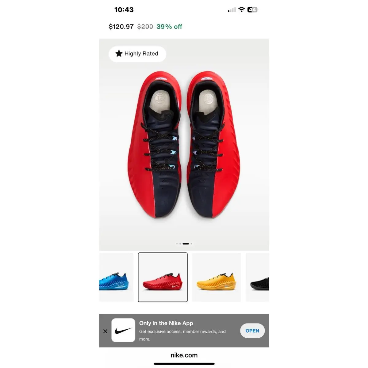 Nike shoes - Nike Air Zoom GT Cut 4 - HV9922-600 - Red, Manufacturer: University Red/Multi-Color/Black 3