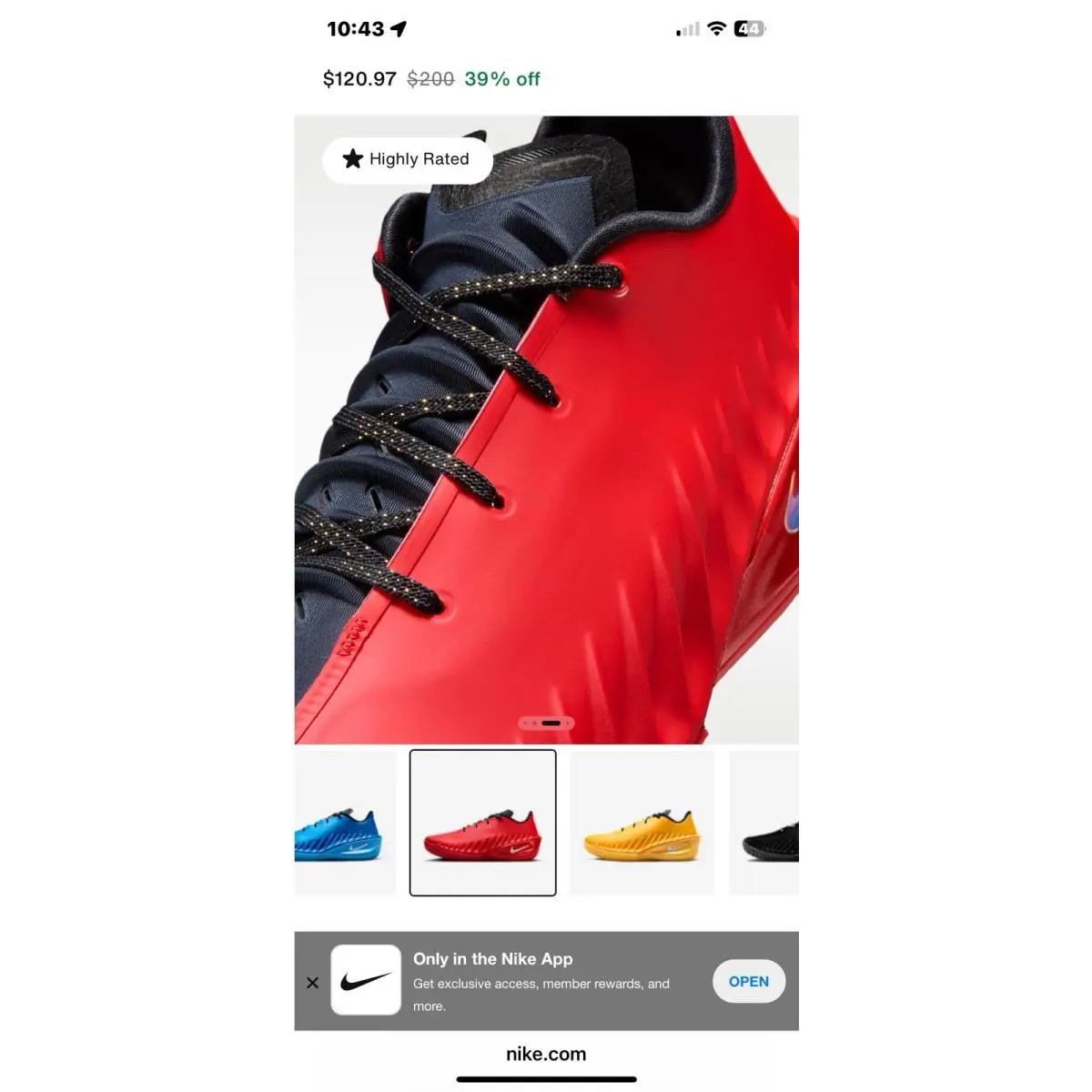 Nike shoes - Nike Air Zoom GT Cut 4 - HV9922-600 - Red, Manufacturer: University Red/Multi-Color/Black 6