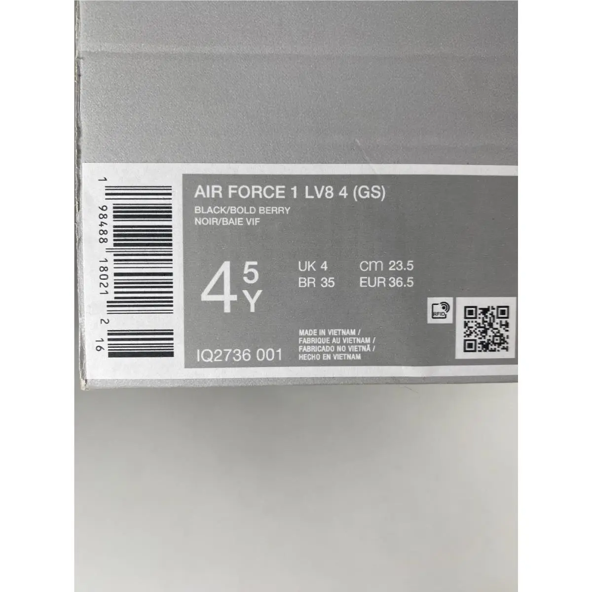 Nike shoes - Nike Air Force 1 - Air Force - IQ2736 001 - Black/Bold Berry (UPC: 198488180212) 8