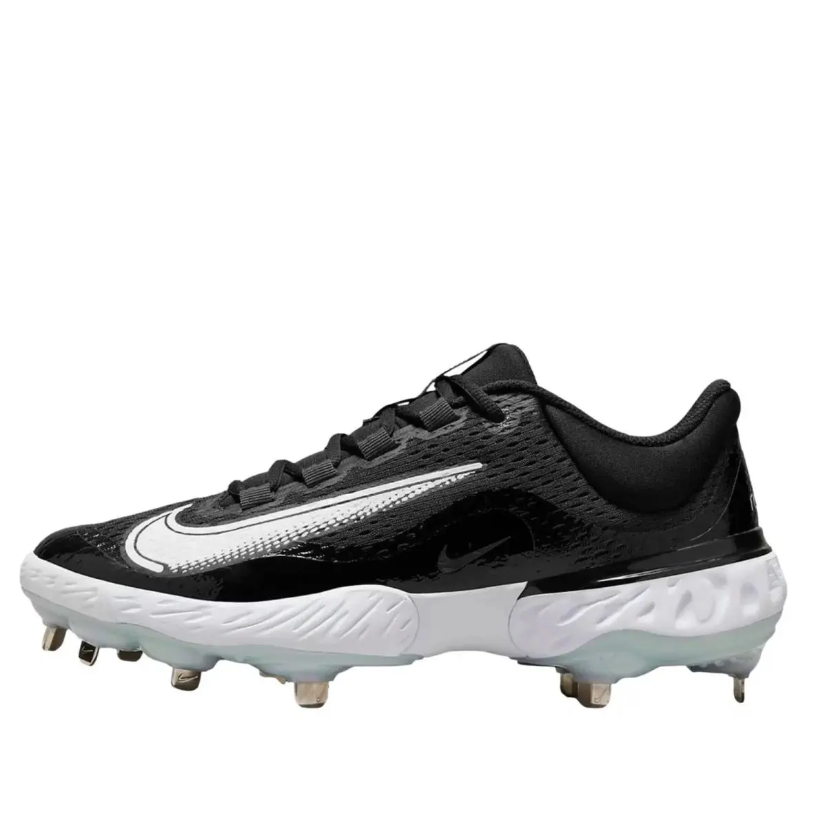 Nike Alpha Huarache Elite 4 Low Black / White - Blue Tint DJ6521-001 Men`s Size