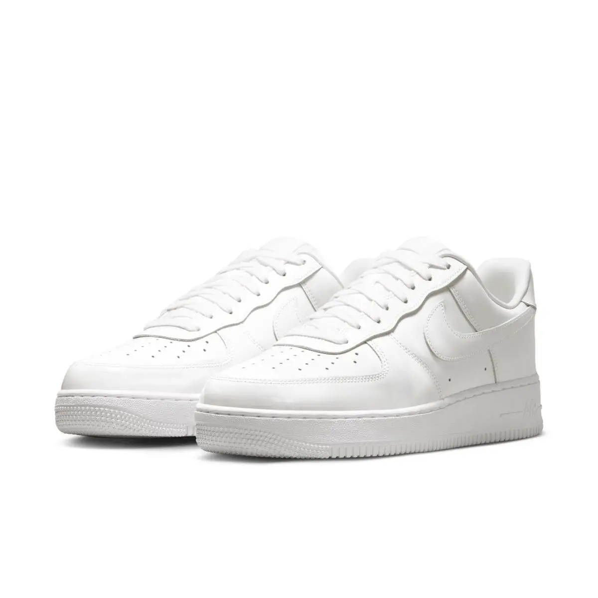 Mens Nike Air Force 1 07 Patent Leather White/white IV2857-100-SIZE 7.5