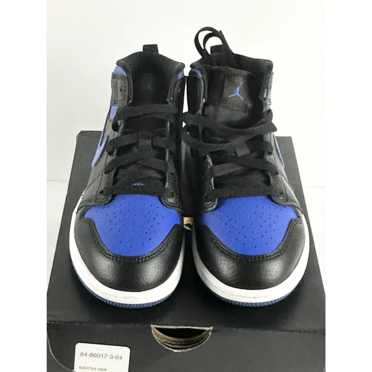 Jordan 1 Mid 3Y PS Black Hyper Royal Blue White Sneaker Shoe 640734-068