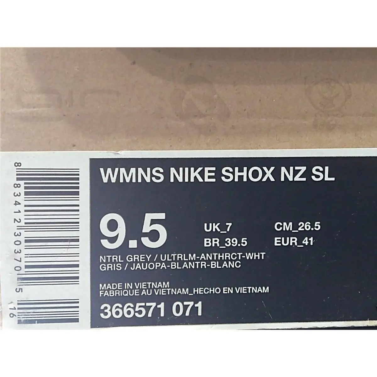 Nike shoes - Nike Shox NZ SL - Shox - 366571-071 - Grey / Ultramarine (UPC: 883412303705) 5