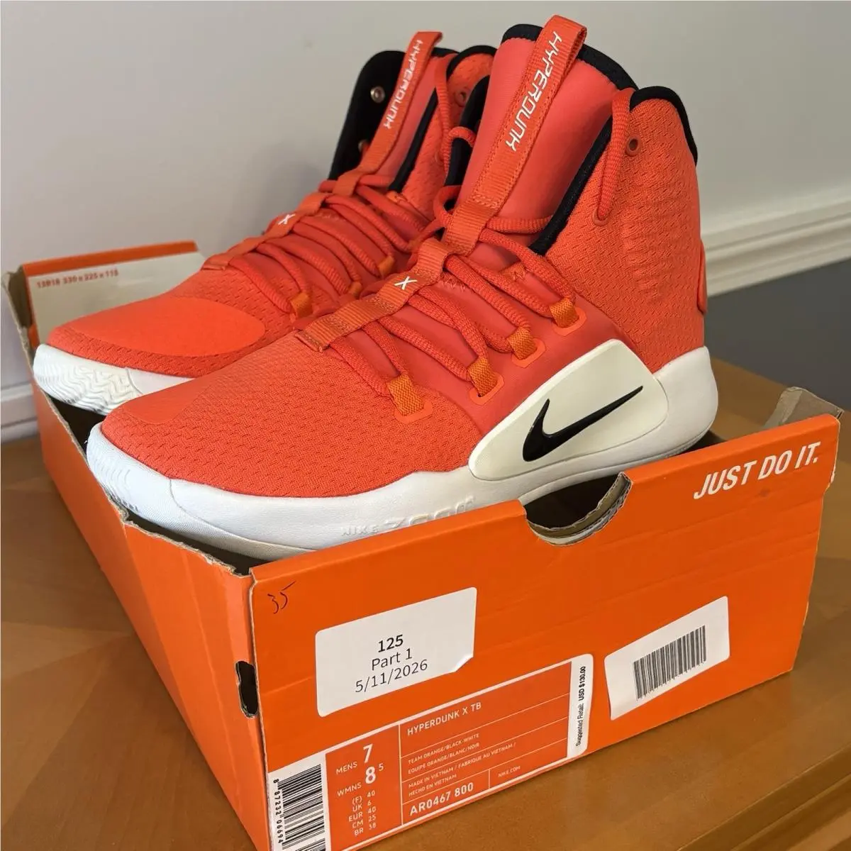 Nike shoes - Nike Hyperdunk X - Hyperdunk - AR0467-800 - Orange (UPC: 887232066949) 0