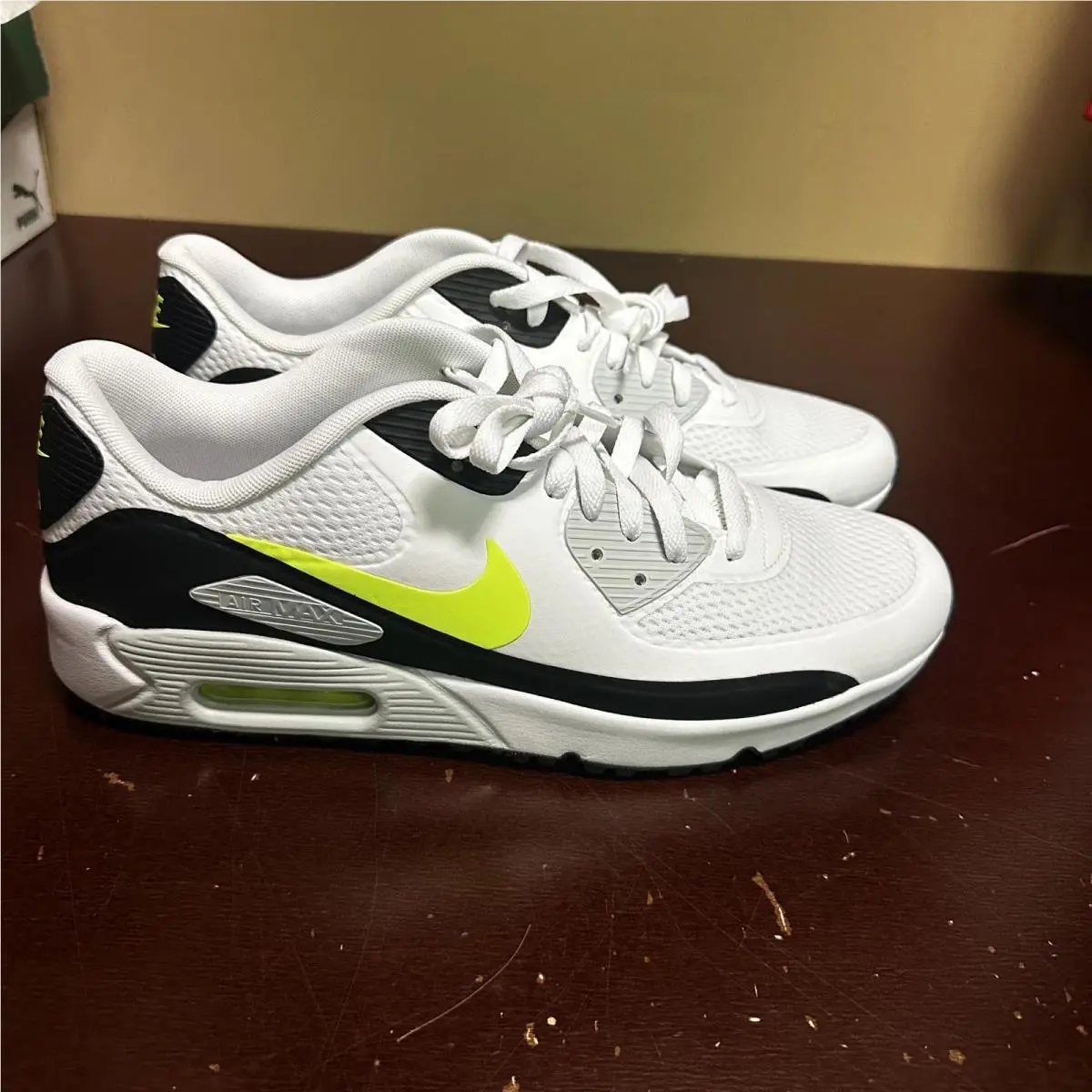 Nike Air Max 90 G Golf Shoes Spikeless White Black HV9305-103 Men’s Size 11.5