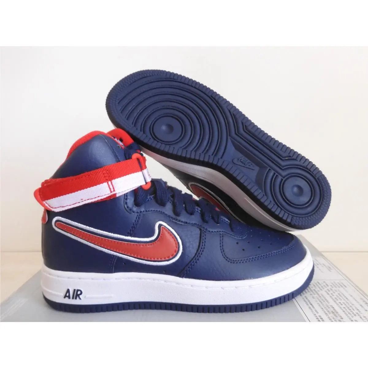 Nike Air Force 1 High LV8 Sport Usa GS Midnight Navy Blue Sz 5Y AV3804-400
