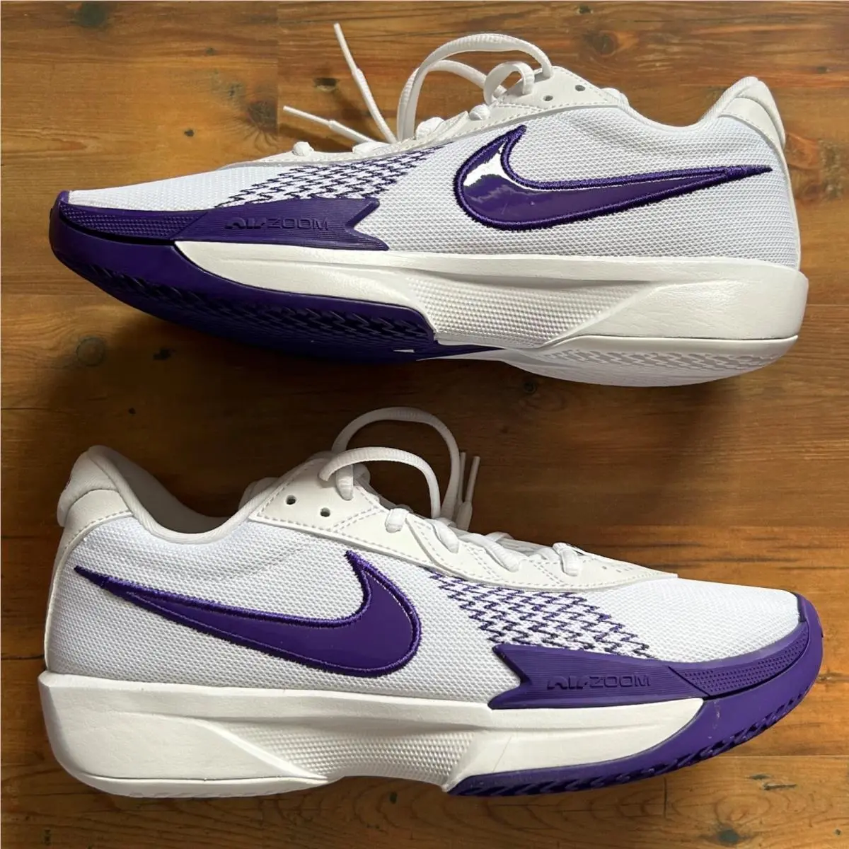 Nike - Air Zoom - G.t. Academy - White/purple - Men 8.5 - Women 10