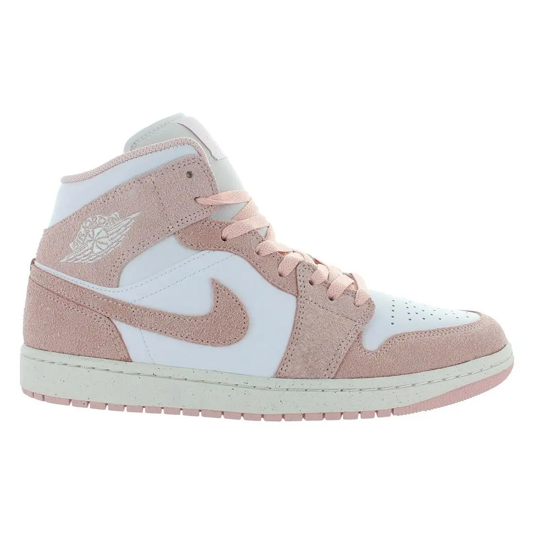 Nike Air Jordan 1 Mid Se Mens Shoes Size 11.5 Color: White/legend Pink Sail