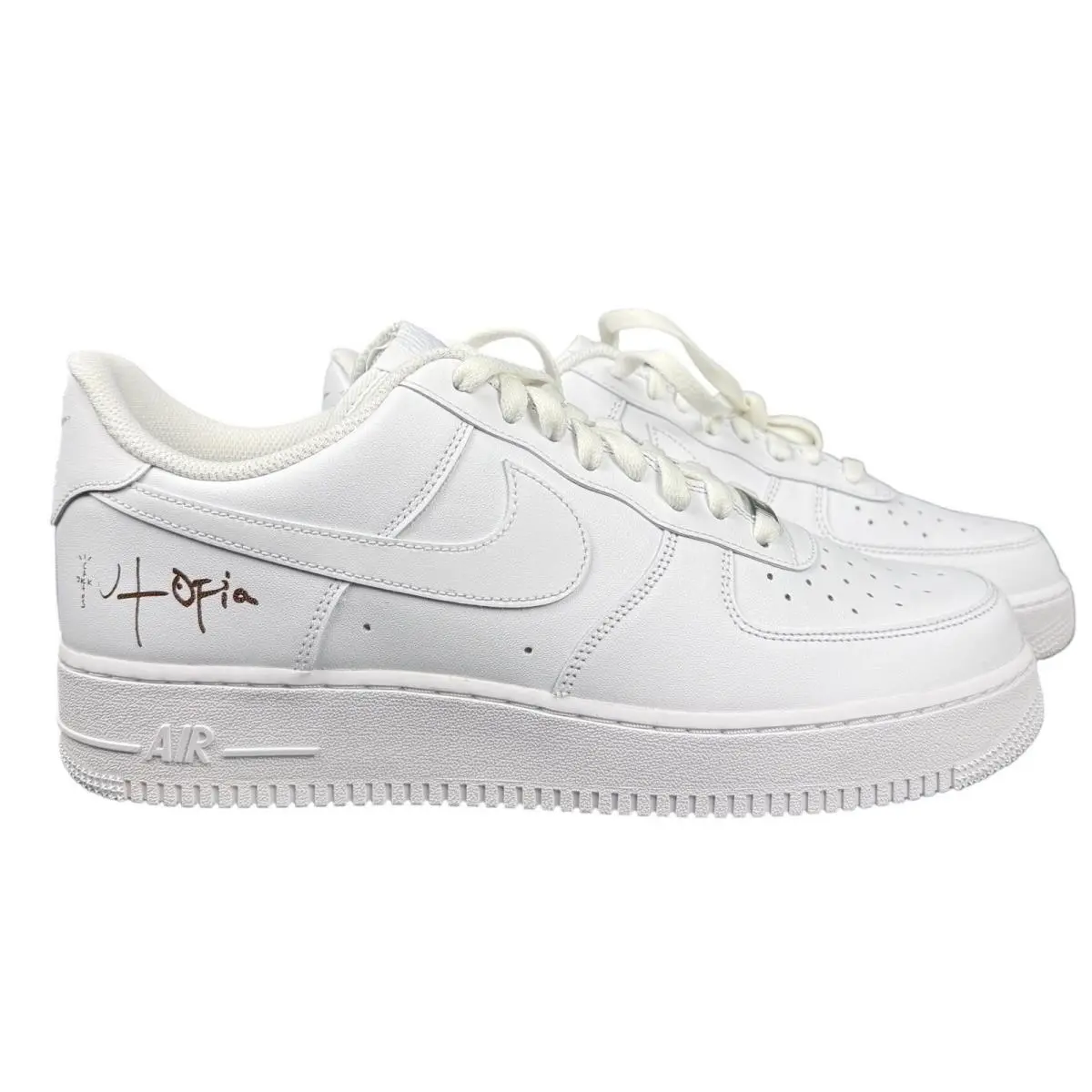 Air Force 1 07 White Travis Scott Utopia Signed Heel Mens 12 CW2298 111 by Nike