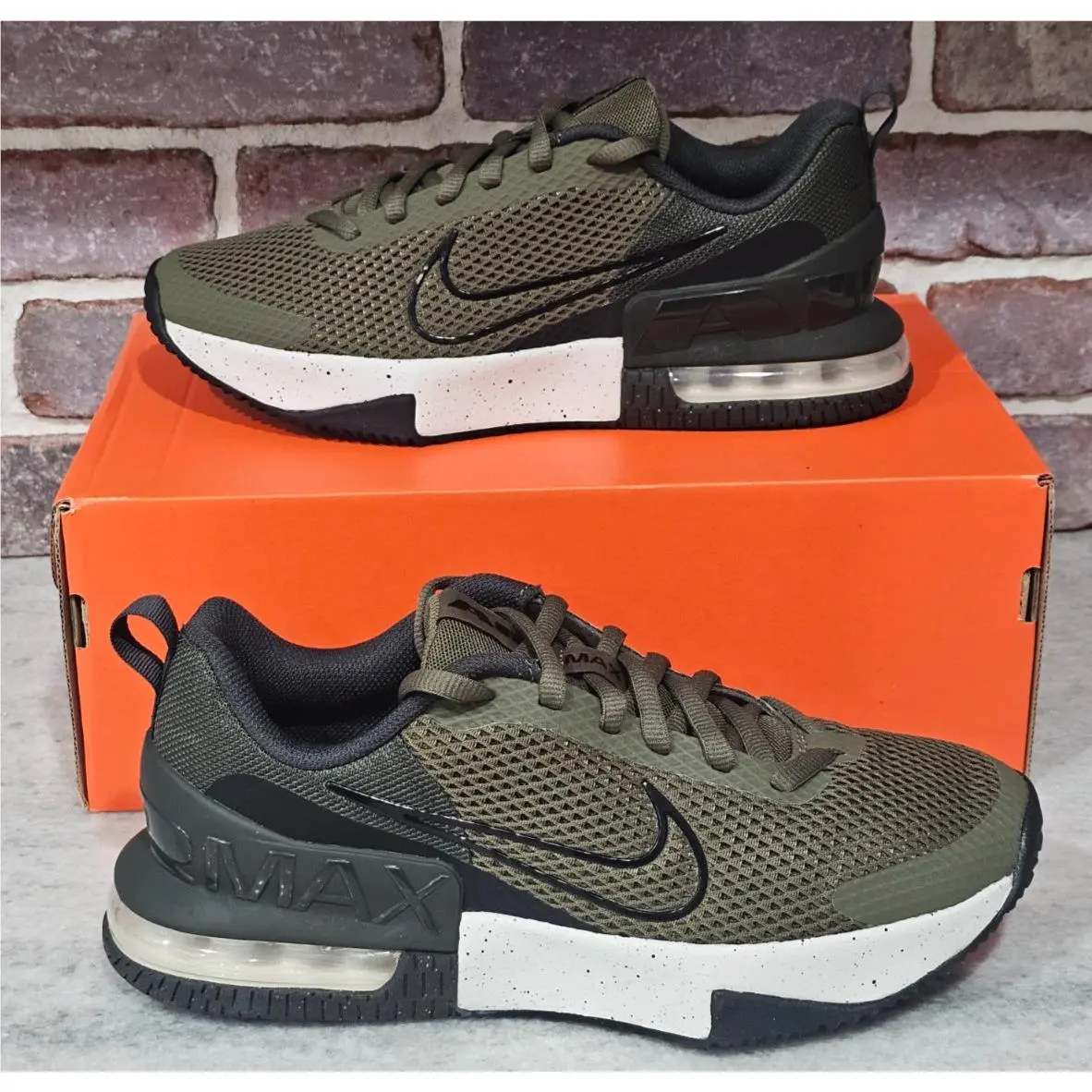 Air Max Alpha Trainer 6 Workout Shoes Medium Olive / Black Men`s Size 8 by Nike