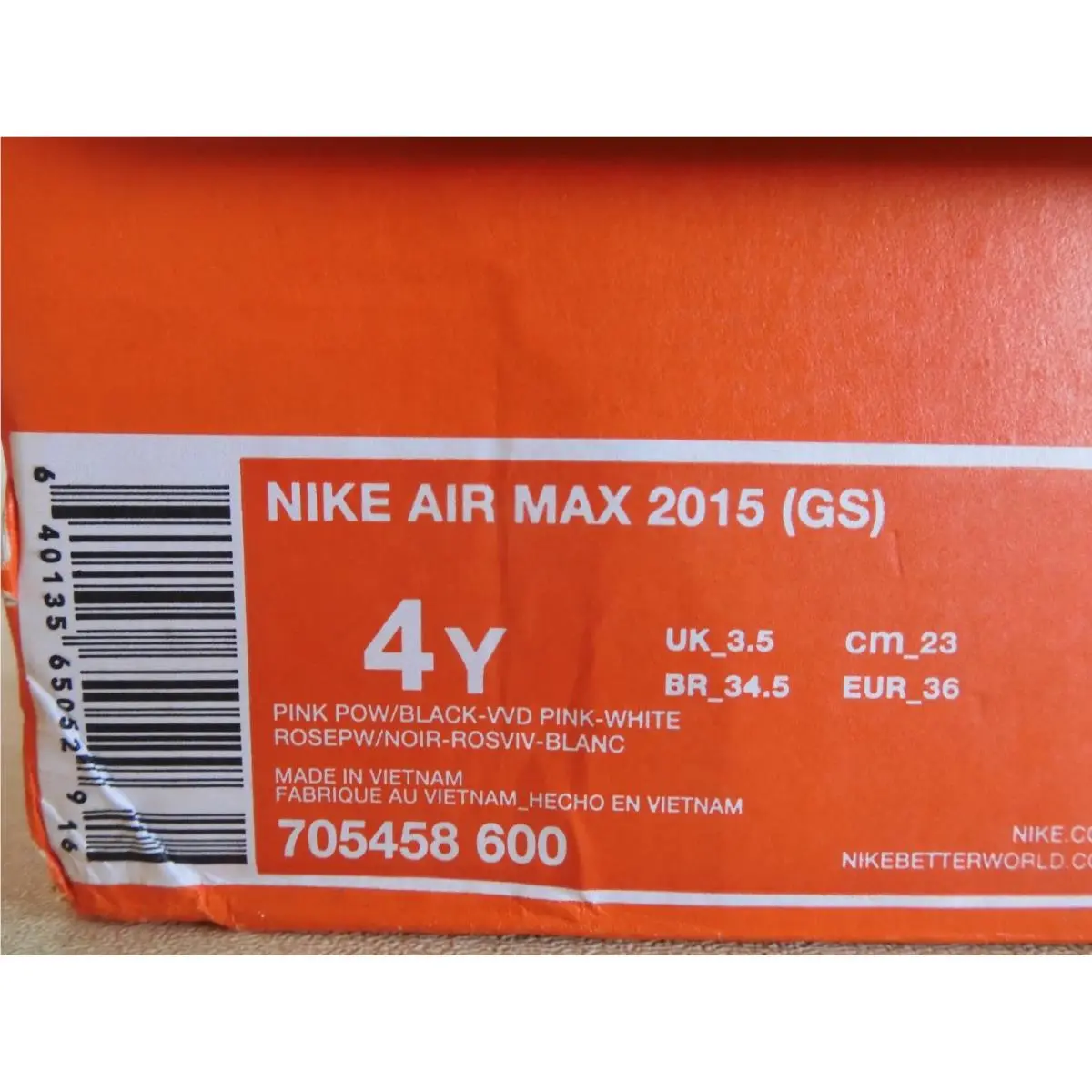 Nike shoes - Nike Air Max 2015 - Air Max - Pink (UPC: 640135650529) 6