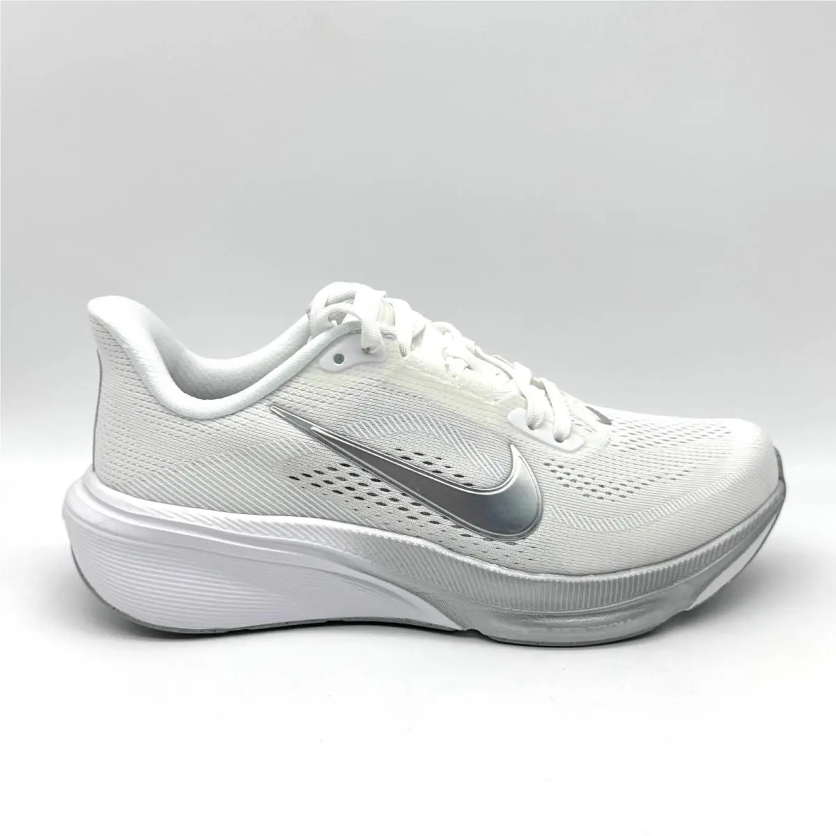 Nike Womens Pegasus 42 White Metallic Silver Shoes Sz 6 Running IB1881-102