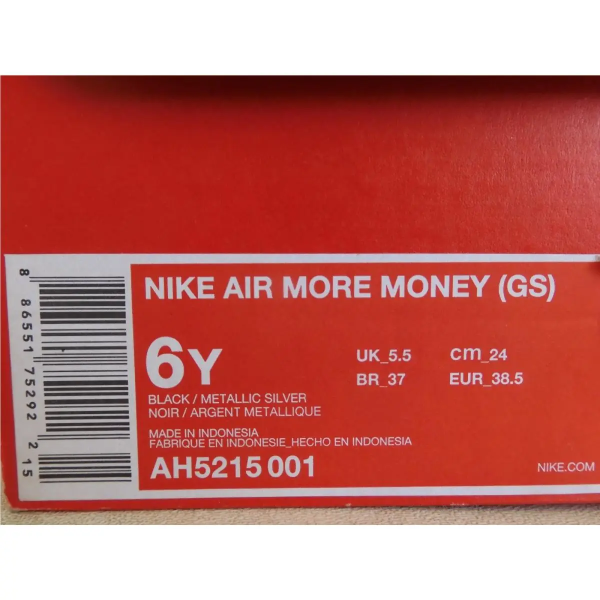 Nike shoes - Nike Air More Money - Air More Money - Black (UPC: 886551752922) 6