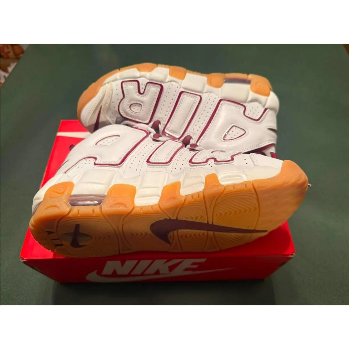 Youth Boy Nike Air More Uptempo GS White/tem Red FJ2846 100 - Size 5Y