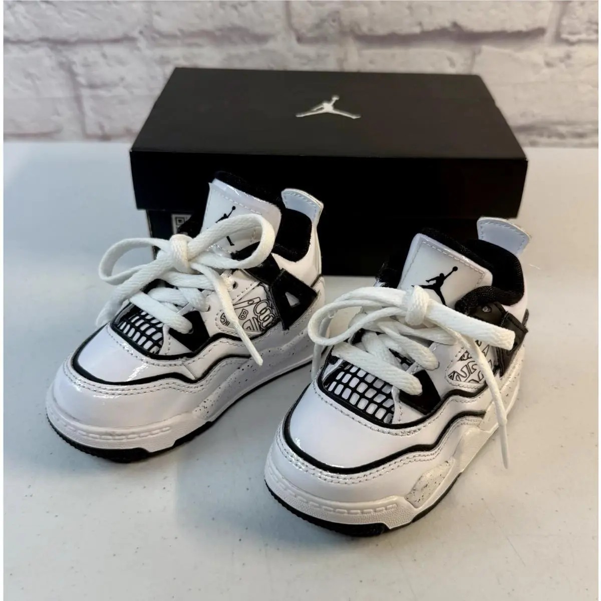 Nike Air Jordan 4 Retro Se Td White Black Baby Size 5c DC4102-100