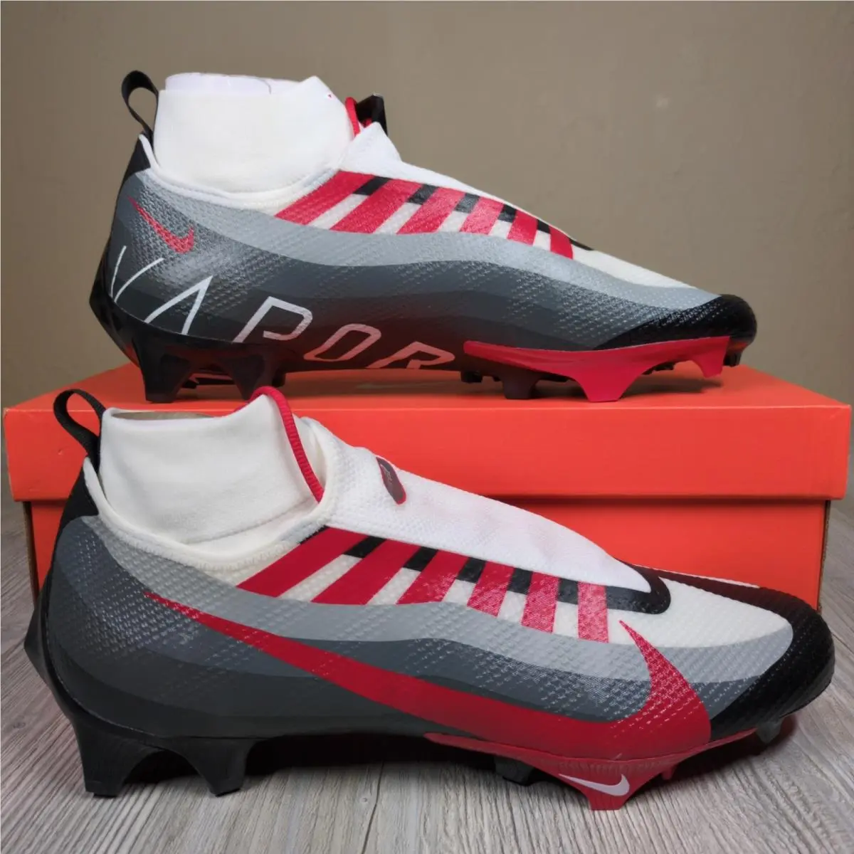 Nike Edge Vapor Pro 360 Football Cleats Black/red Mens Size 13.5 DV0778-002