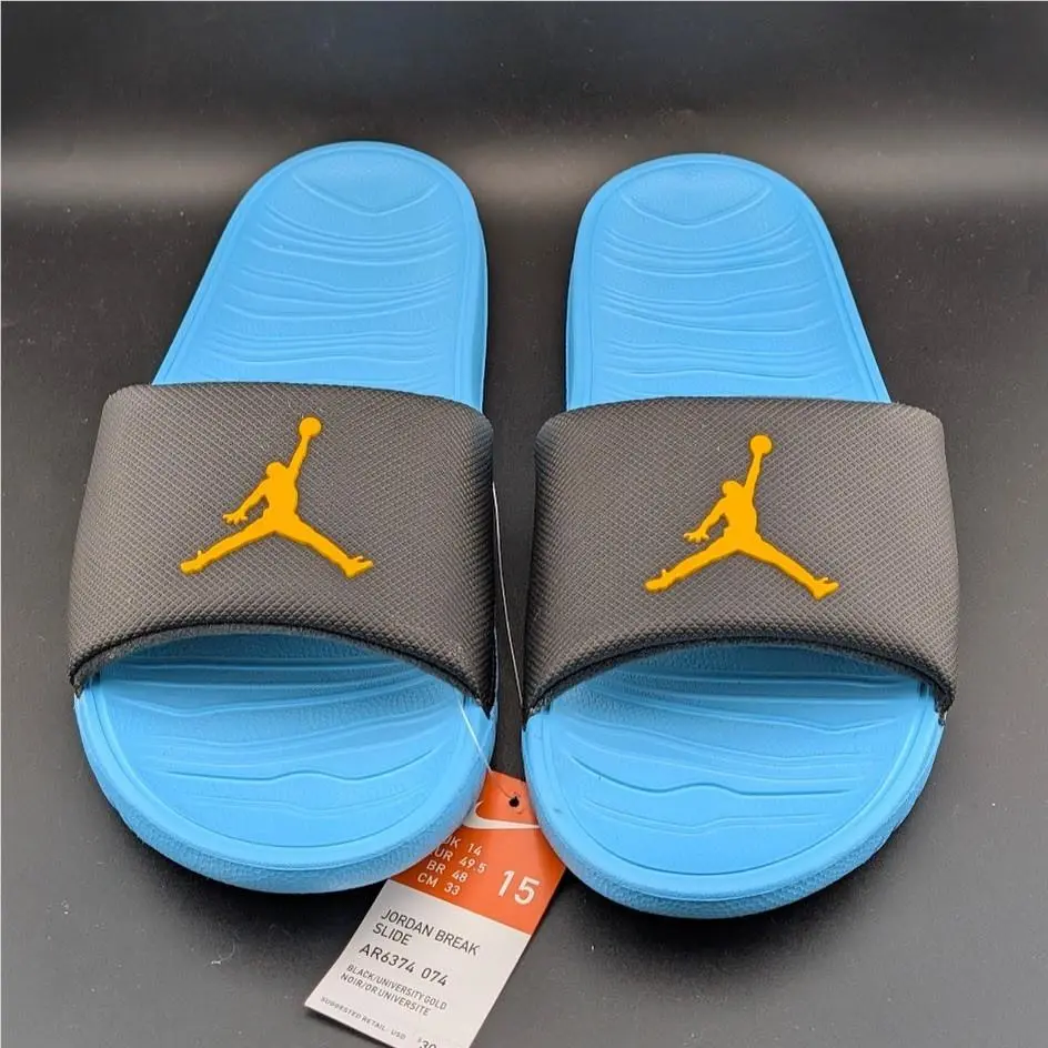 Nike shoes - Jordan Break Slide - Break Slide - AR6374-031 - Turquoise / Black / Gold (UPC: 192502552313) 7