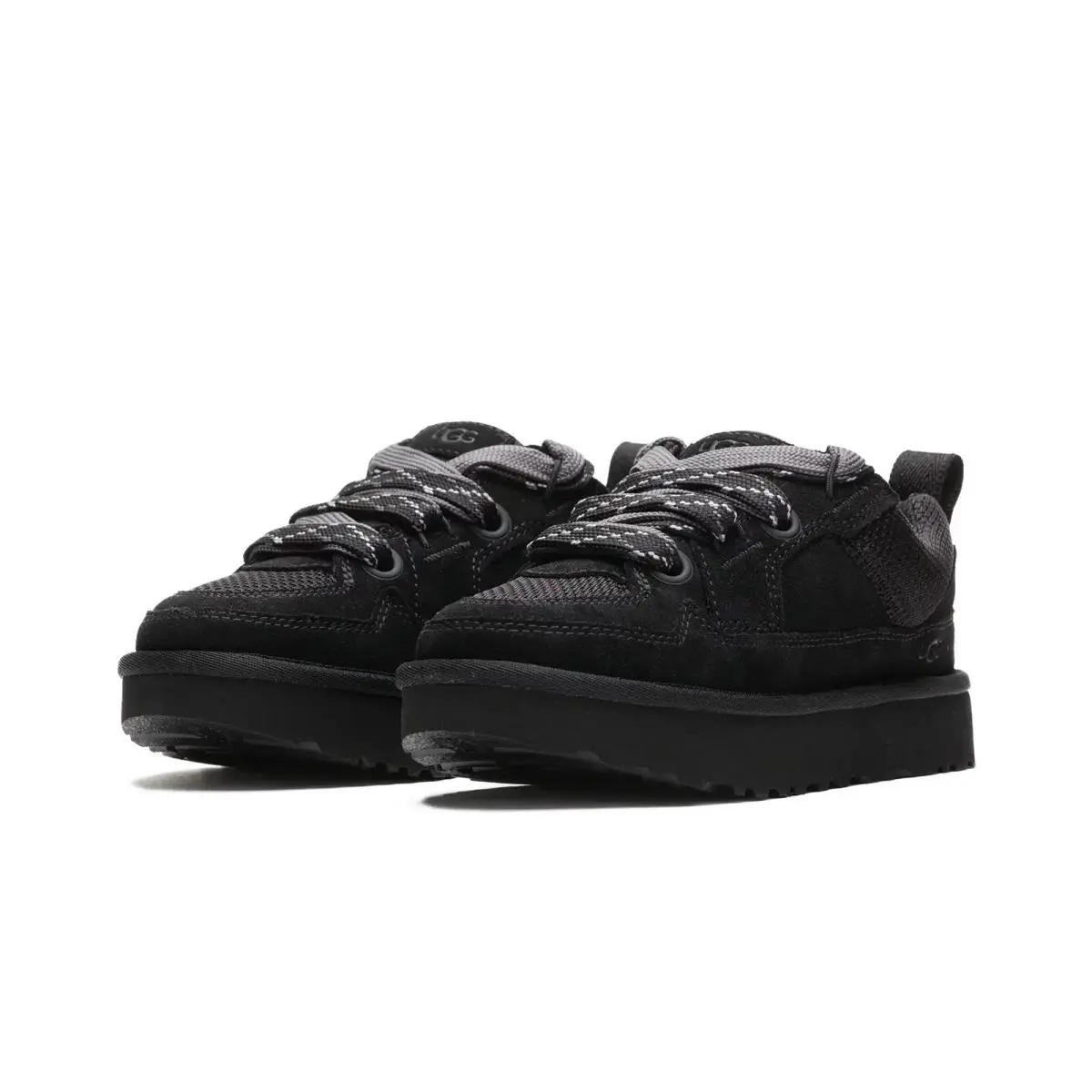 Ugg Lo Lowmel 1168890-BLK Sneakers Women`s Black Suede Low Top Comfort Shoes
