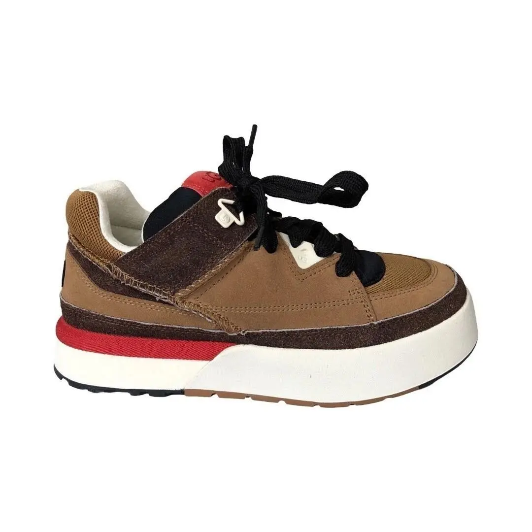 Ugg Unisex Suede Goldencush Sneakers Shoes Chestnut / Black 1152719 Size 8