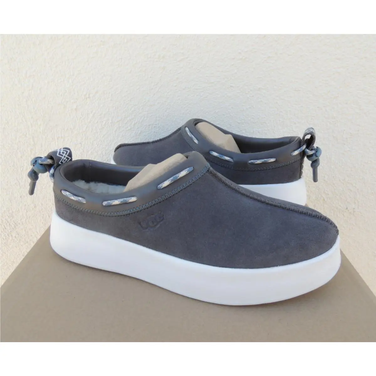 Ugg Suede/ Wool Classic Boom Slip-on Sneaker Slippers Women US 9/ Eur 40