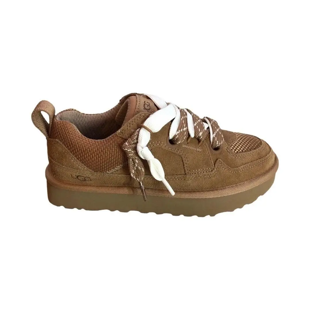 Ugg Women`s Lo Lowmel Chestnut Suede Sneakers Shoes 1168890 Size 5
