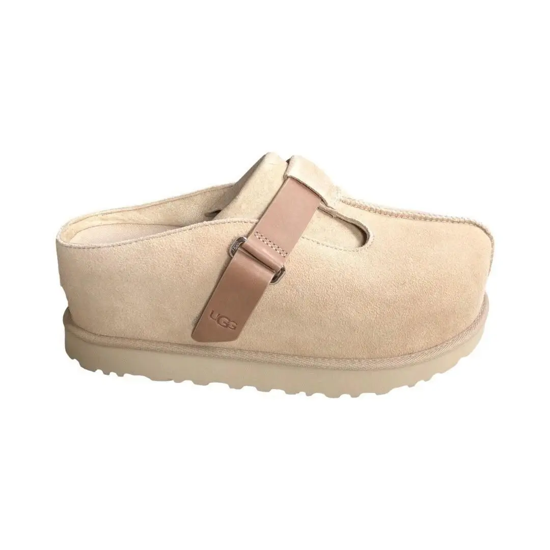 Ugg Women`s Goldenstar Hi Clog Sand Suede Shoes 1167550 Size 11