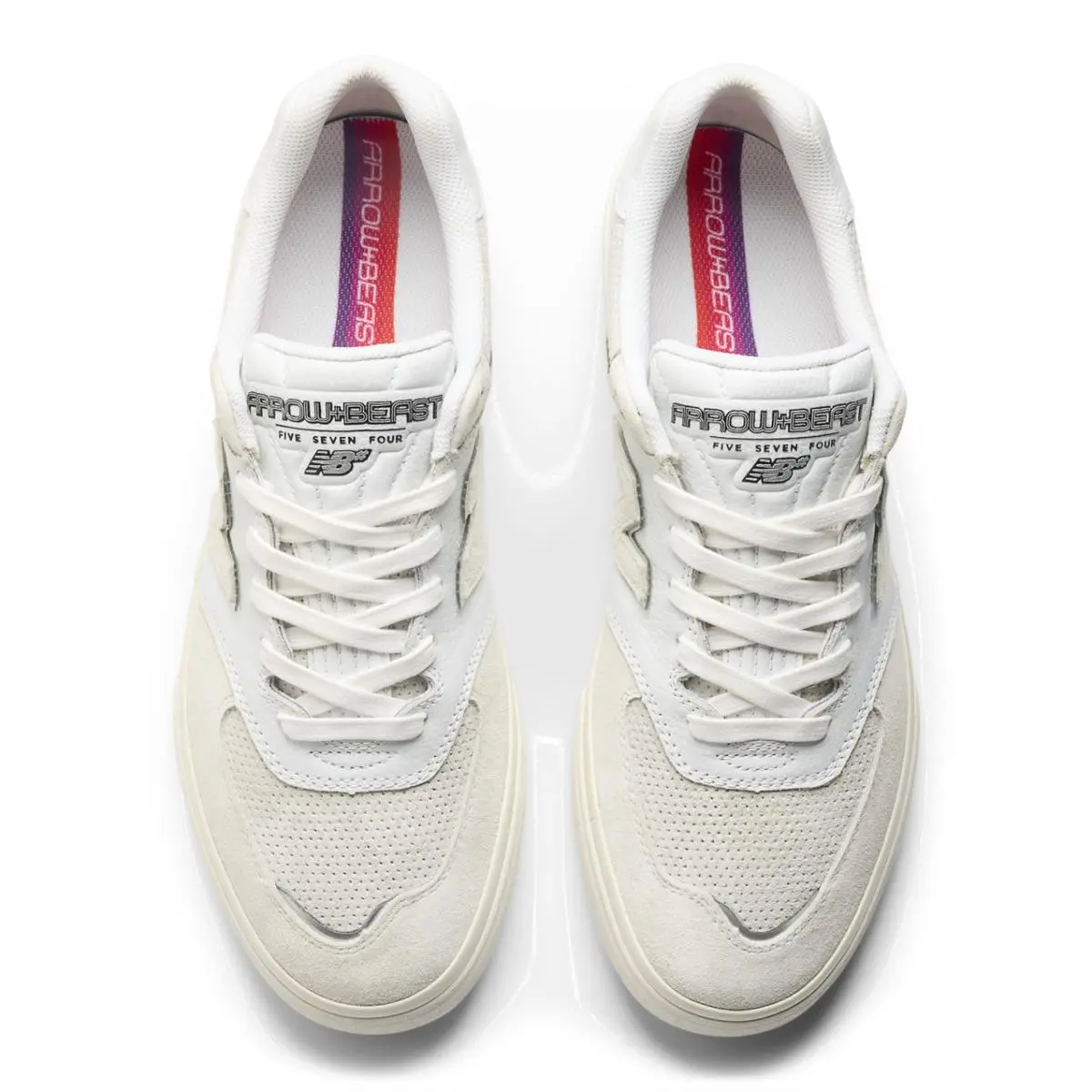 New Balance shoes - New Balance Numeric Men`s Nb Numeric 574 Vulc White Shoes - NM574VAB - White 7