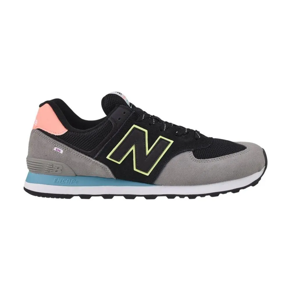 New Balance Classics Men`s Shoes Black/grey/neon ml574-ud2